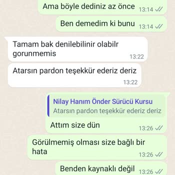 Önder Sürücü Kursu (Antalya) Sürücü Kursu Şubesindeki Hizmet Kalitesiyle İlgili Değerlendirme