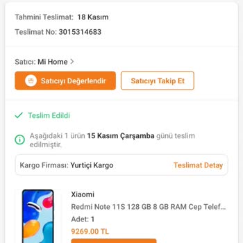 Xiaomi'den E Faturama T. C. Eklemesini İstiyorum.