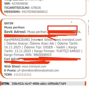 Xiaomi'den E Faturama T. C. Eklemesini İstiyorum.