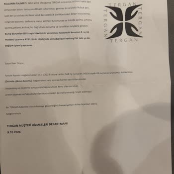 Tergan Ürününün Arkasında Dur