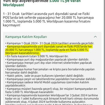 Yapı Kredi Bankası Hediye World Puan!