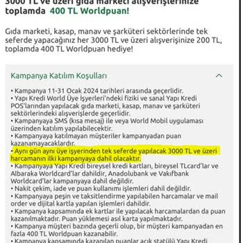 Yapı Kredi Bankası Hediye World Puan!