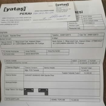 Yataş Mobilya Mağazasının Kampanya Şartlarını Uygulamaması Üzerine Şikayet