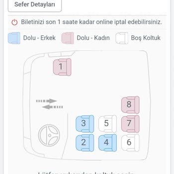 Obilet Baltur Firması Kadın Yolcunun Yanına 2 Erkek Yolcu Vermesi