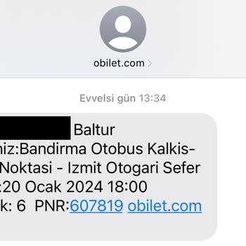 Obilet Baltur Firması Kadın Yolcunun Yanına 2 Erkek Yolcu Vermesi
