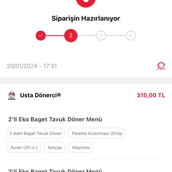 Usta Dönerci Siparişim Gelmedi, Destek Yetersiz!