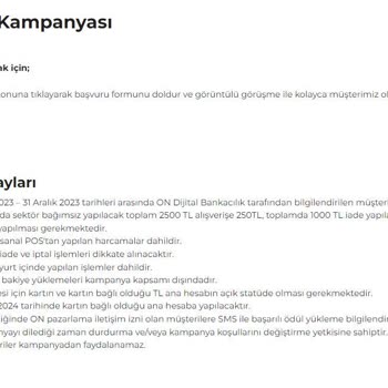 Burgan Bank On Kampanya İadem Gelmedi