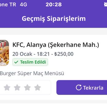 KFC Yanlış Ürün Ve İade Talebi Oluşturmama Rağmen 3 Saattir Bekliyorum
