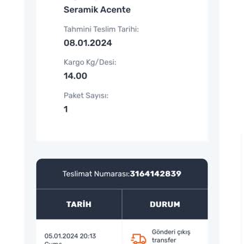Sürat Kargo Kargonun 2 Haftadır Teslim Edilmemesi
