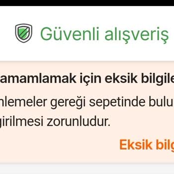 Hepsiburada T. C. Kimlik Numarası Hatası