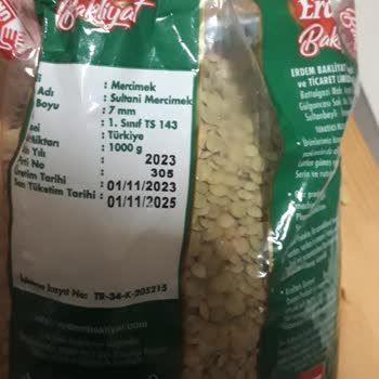 Erdem Bakliyat Yeşil Mercimeğin Rengi Sorunu