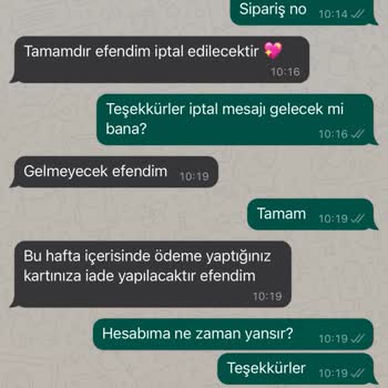 Elbica Para İade Etmiyor