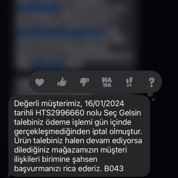 Boyner Ödemesi Yapılmış Değişimi Beklenen Ürün Hakkında
