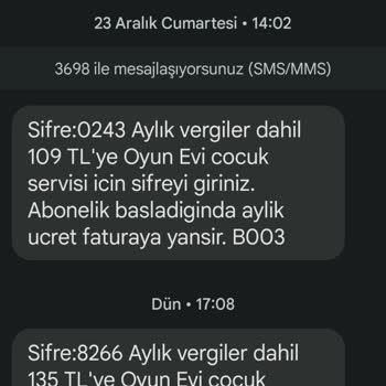 Vodafone Oyunevi Paket Üyeliği Ücreti İade Talebi