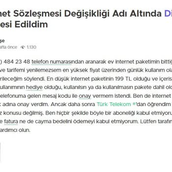 Digiturk- Aldatıcı Abonelik