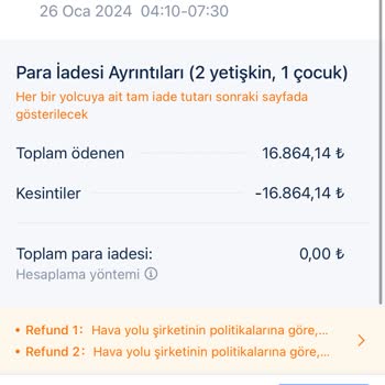 Trip.com Müşteri 6 Gün Önceden İptalde Ücret Ödemiyor.