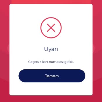 Ticket Restaurant Kart Geçersiz Kart