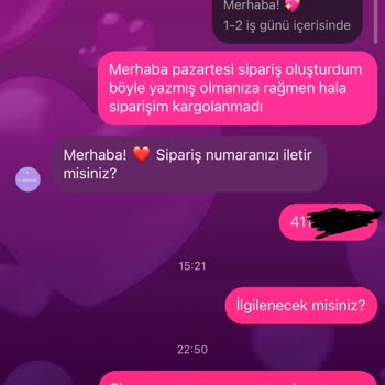 Gazellian.co Ürün Kargolamıyor Siparişten Sonra Mesajları Yanıtlamıyor