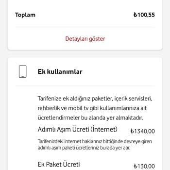 Vodafone Fatura Şoku Ve Tarife Değişikliği Sıkıntısı