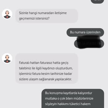 Vodafone Faturasız Hatta Geçişte Yaşadığım Sorun