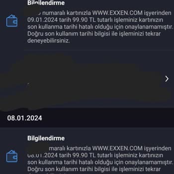 Exxen Üyeliğim Olmamasına Rağmen Kartım Dan Para Çekilmiş