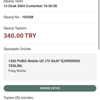 enucuzpubg.com 72 Saatlik Aldığım Uc Gelmedi