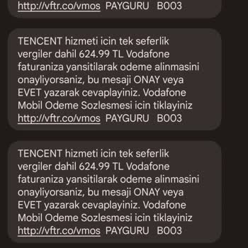Tencent PUBG Mobile + Vodafone Mağduriyeti