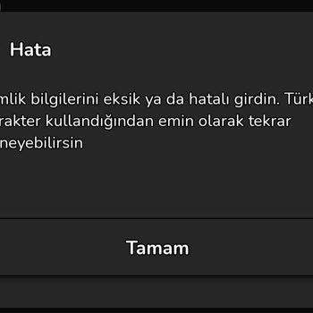 Naysa Kayıt Olamama Hatası