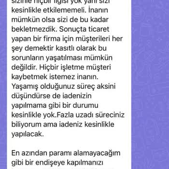 Tuba Butik 50 Gün Geçmesine Rağmen İadeyi Yapmadı
