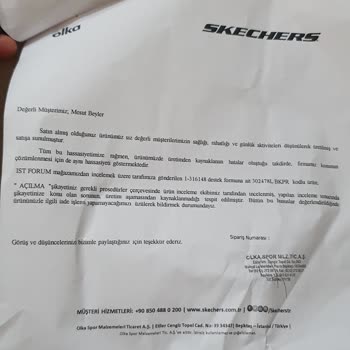 Skechers 4. Ay Sonunda Yırtılma Ve Müşteriyi Haksız Durumda Bırakması