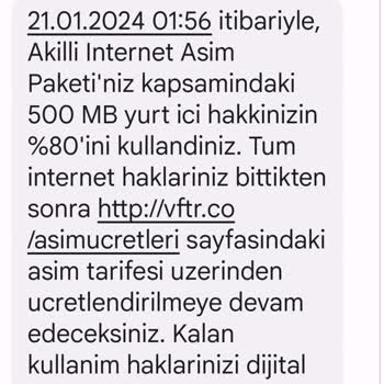Vodafone Kullanmadığım Halde Paket Aşımı Yaptığımı Söyledi