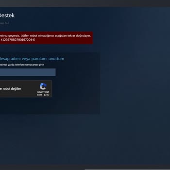 Steam Hesabıma Giriş Yapamıyorum. Captcha Hatası Alıyorum.