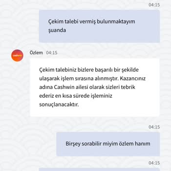Cashwin Ödeme Yapmayıp Hesabımı Kapattı