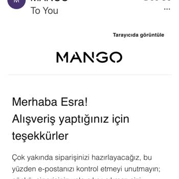 22 Gündür Mango Siparişim Gelmedi