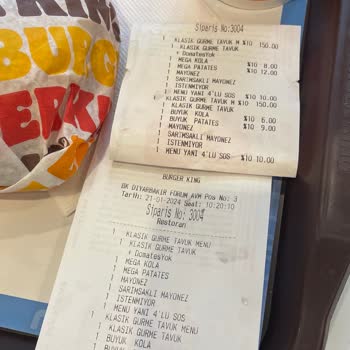 Burger King Diyarbakır AVM Sos Sorunu Ve Hizmet Eksikliği