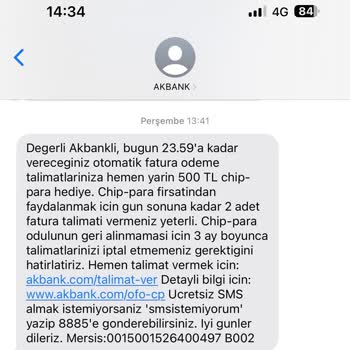 Akbank Chip Para Problemi Hk.