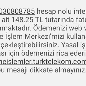 Türk Telekom İptal Ettirdiğim İnternet Aboneliğine Fatura Çıkması