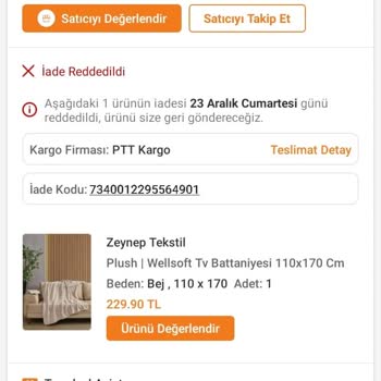 Zeynep Tekstil Trendyol Firmaları Yüzünden Hem Ürünlerimden Hem Paramdan Oldum.