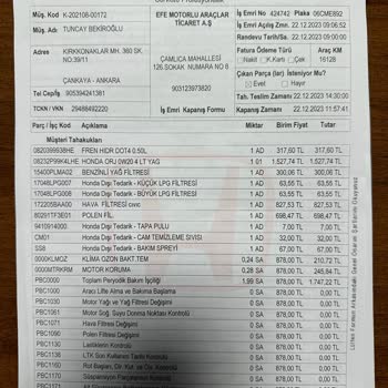 Ankara Honda Efe Motorlu Araçlar Ticaret A. Ş