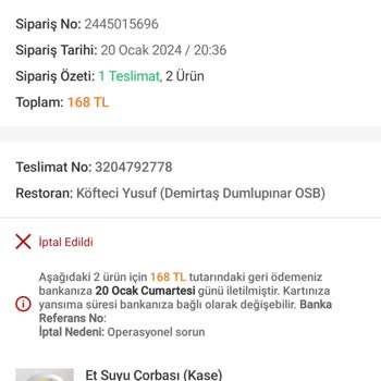 Trendyol Yemek Teslimat Süresi 35-45dk, 1 Saat Sonra Sipariş İptal Edildi!