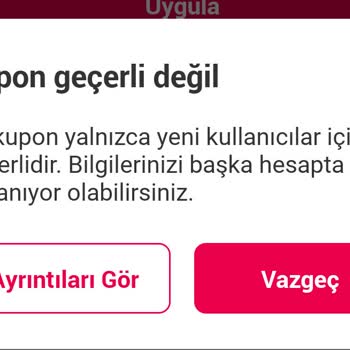 Yemeksepeti İndirim Kuponu Hatası