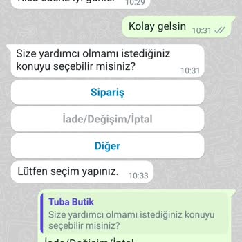 Tuba Butik İade Süreci Sıkıntısı
