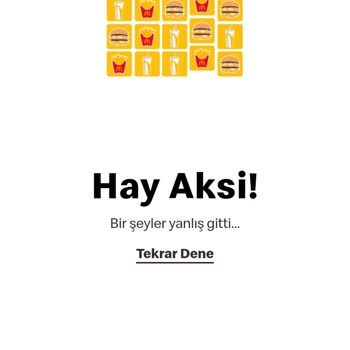 McDonald's Uygulaması Tanımlanamayan Hediye