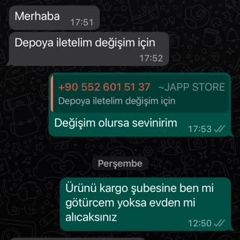 Japp Store Yanlış Beden Mont Gönderdi. Değişim Yapmıyorlar.