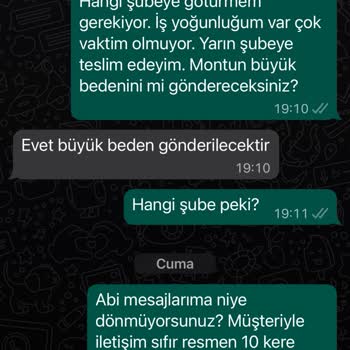 Japp Store Yanlış Beden Mont Gönderdi. Değişim Yapmıyorlar.