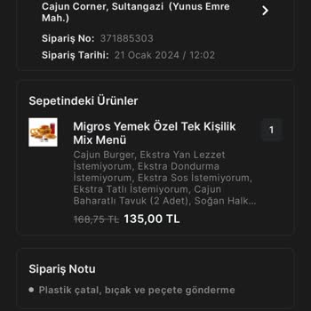Migros Yemek Ve Cajun Corner Ortak Mağduriyeti
