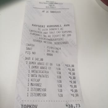 Usta Dönerci Eksik Servis Ve Kalitesiz Et Döner Hayal Kırıklığı