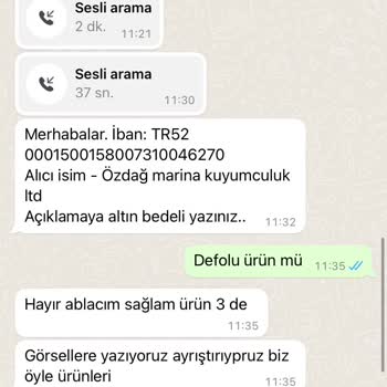 Özdağ Kuyumculuk & Saat Defolu Ürün Ve Ürünün Arkasında Durmayan Kuruluş