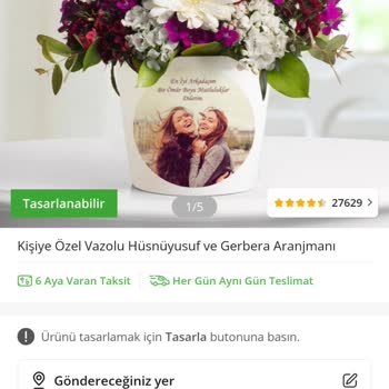 Çiçek Sepeti Aynı Gelmeyen Çiçek Siparişi