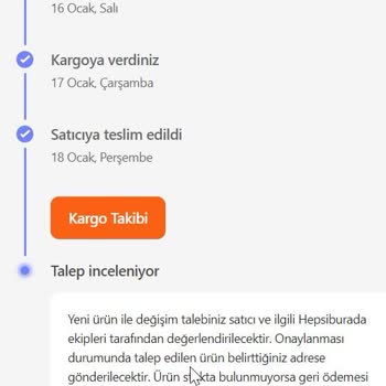 Hatalı Ürün Değişimi Konusunda Hepsiburada Aksiyon Almıyor